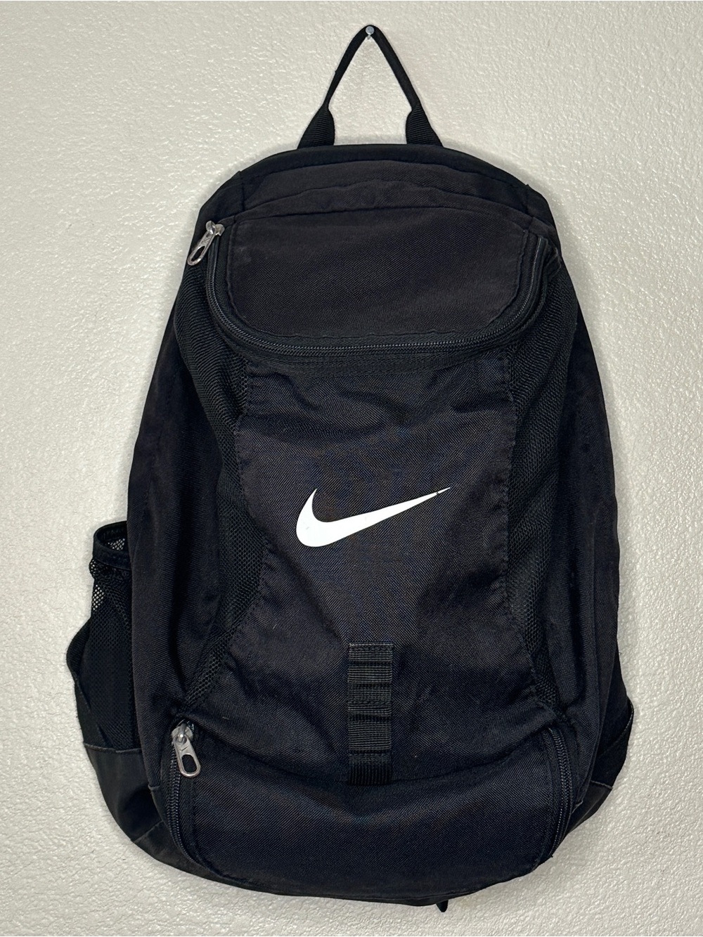 Nike Club Team Black Backpack white Swoosh 17” Height soccer athletic basketball